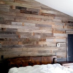 bedroom reclaimed wood accent wall