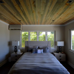 Bedroom wood ceiling