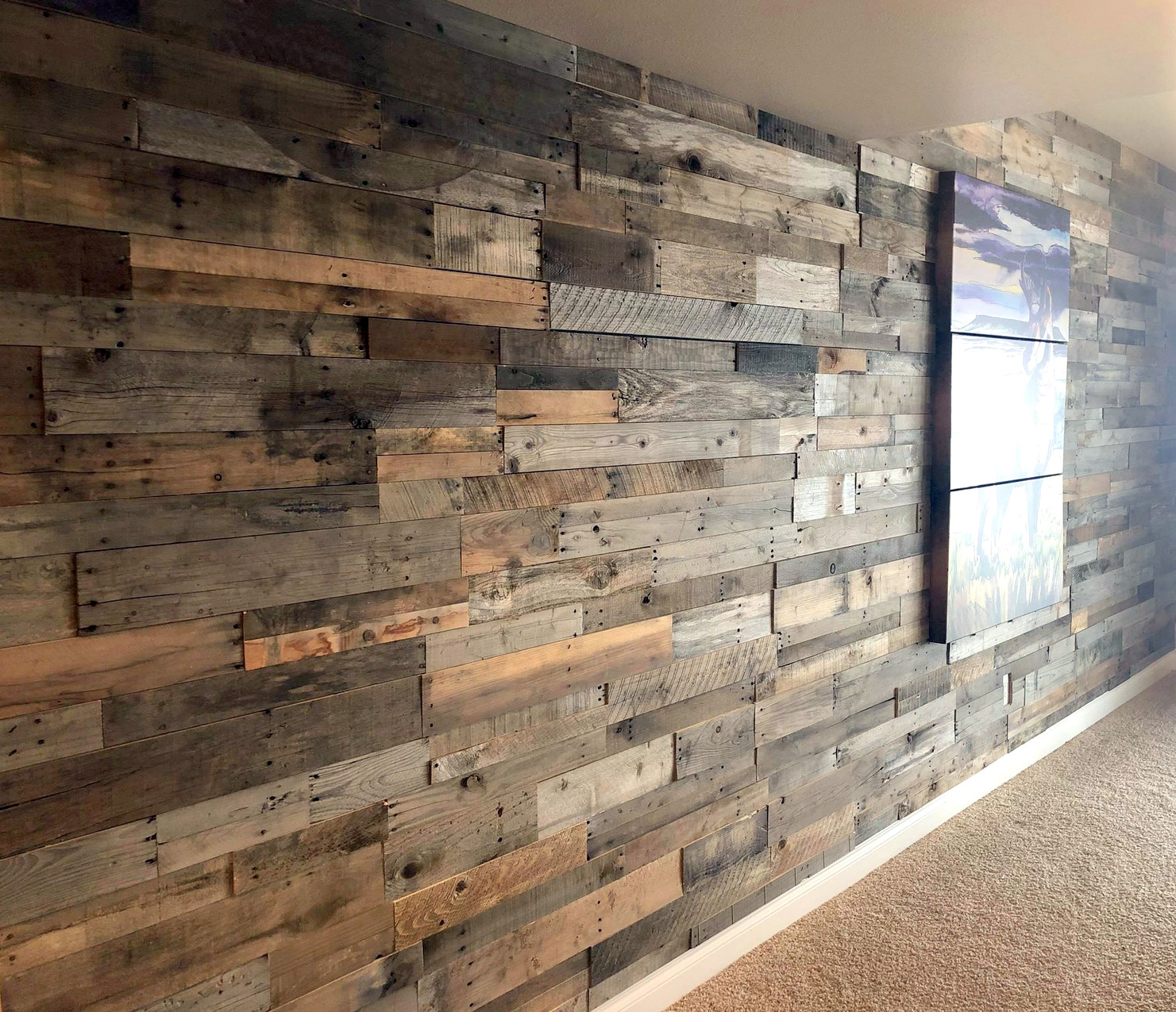 Pre-Fab Wood Wall Panels Reclaimed Pallet Wood Paneling